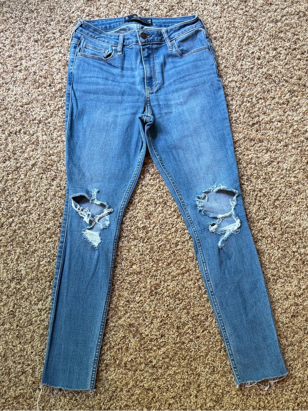 Hollister Light Blue Distressed Skinny Jeans